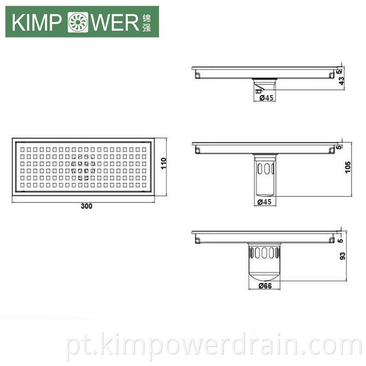 Corner Shower Drain